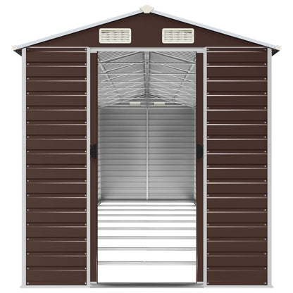 Capanno da Giardino Marrone 191x810x198 cm in Acciaio Zincato - homemem39