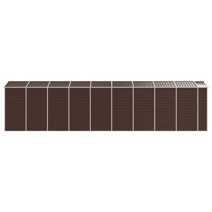 Capanno da Giardino Marrone 191x810x198 cm in Acciaio Zincato - homemem39