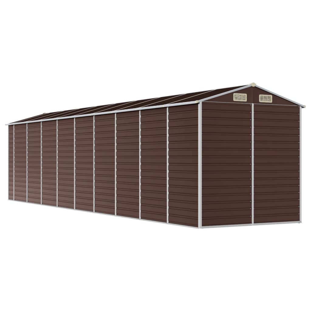 Capanno da Giardino Marrone 191x810x198 cm in Acciaio Zincato - homemem39