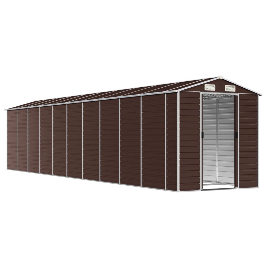 Capanno da Giardino Marrone 191x895x198 cm in Acciaio Zincato - homemem39