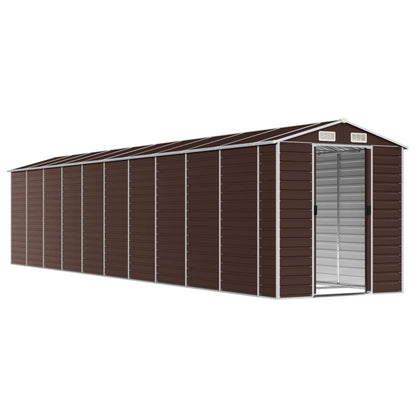 Capanno da Giardino Marrone 191x895x198 cm in Acciaio Zincato - homemem39