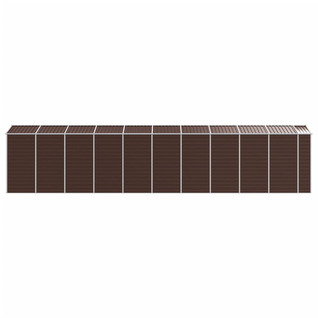 Capanno da Giardino Marrone 191x895x198 cm in Acciaio Zincato - homemem39