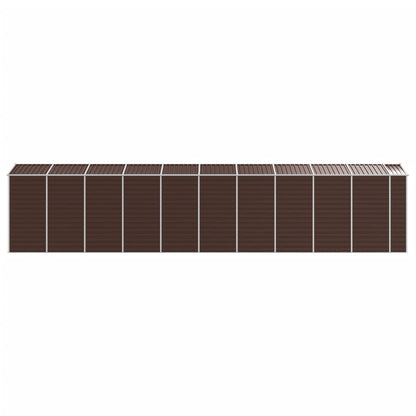 Capanno da Giardino Marrone 191x895x198 cm in Acciaio Zincato - homemem39