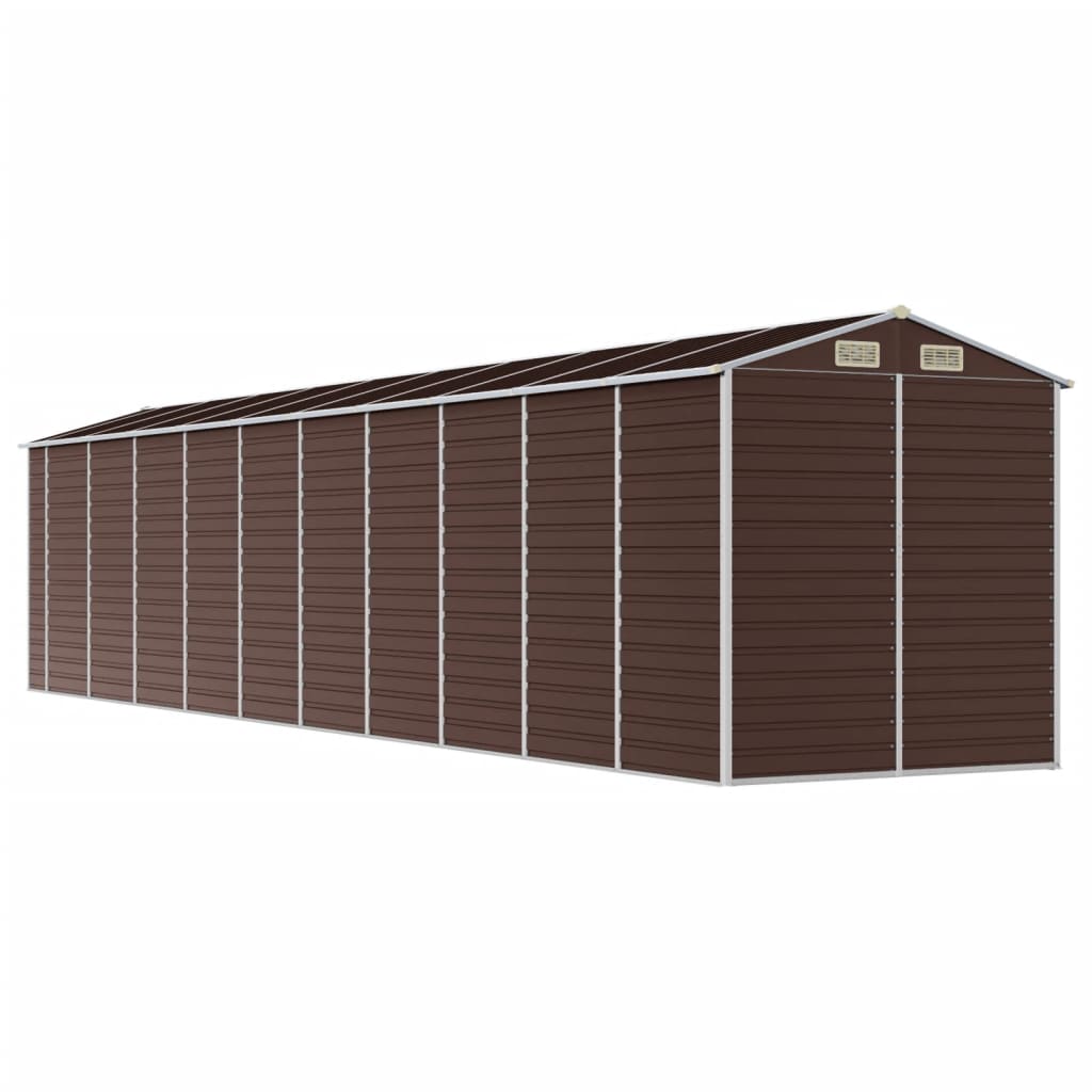Capanno da Giardino Marrone 191x895x198 cm in Acciaio Zincato - homemem39