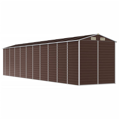 Capanno da Giardino Marrone 191x895x198 cm in Acciaio Zincato - homemem39