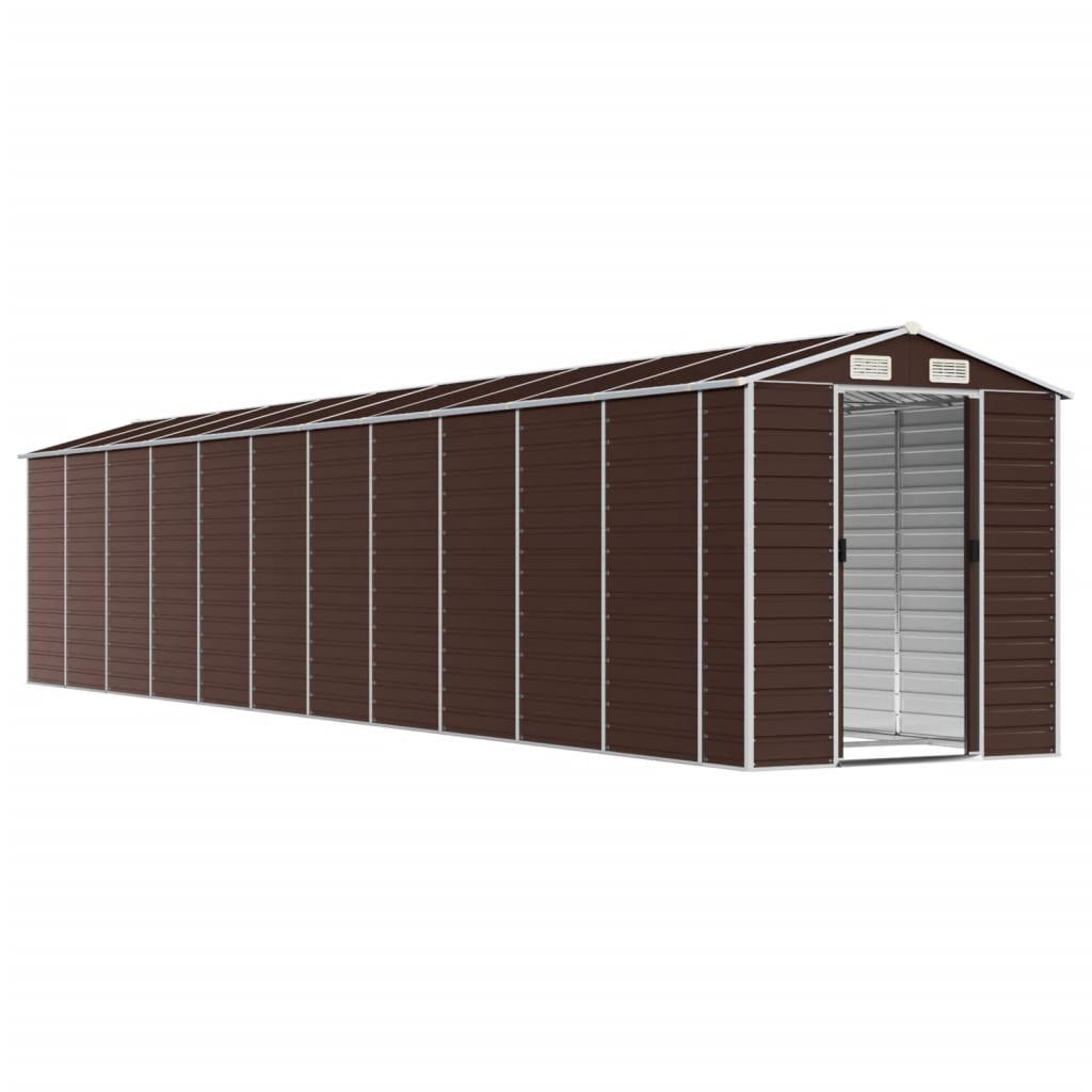 Capanno da Giardino Marrone 191x980x198 cm in Acciaio Zincato - homemem39