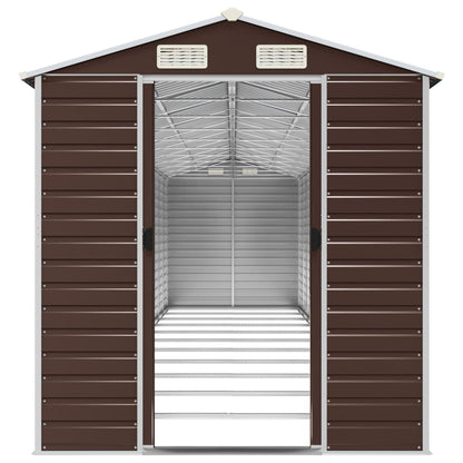 Capanno da Giardino Marrone 191x980x198 cm in Acciaio Zincato - homemem39