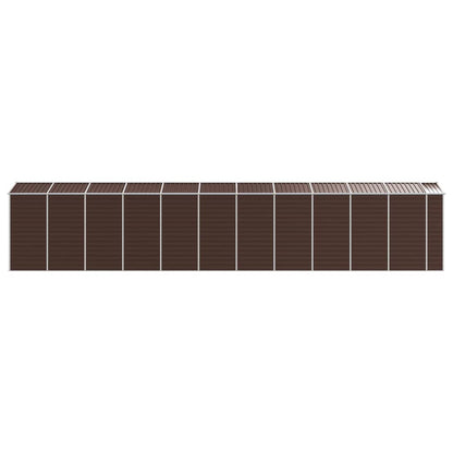 Capanno da Giardino Marrone 191x980x198 cm in Acciaio Zincato | homemem39