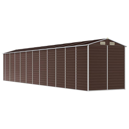 Capanno da Giardino Marrone 191x980x198 cm in Acciaio Zincato - homemem39