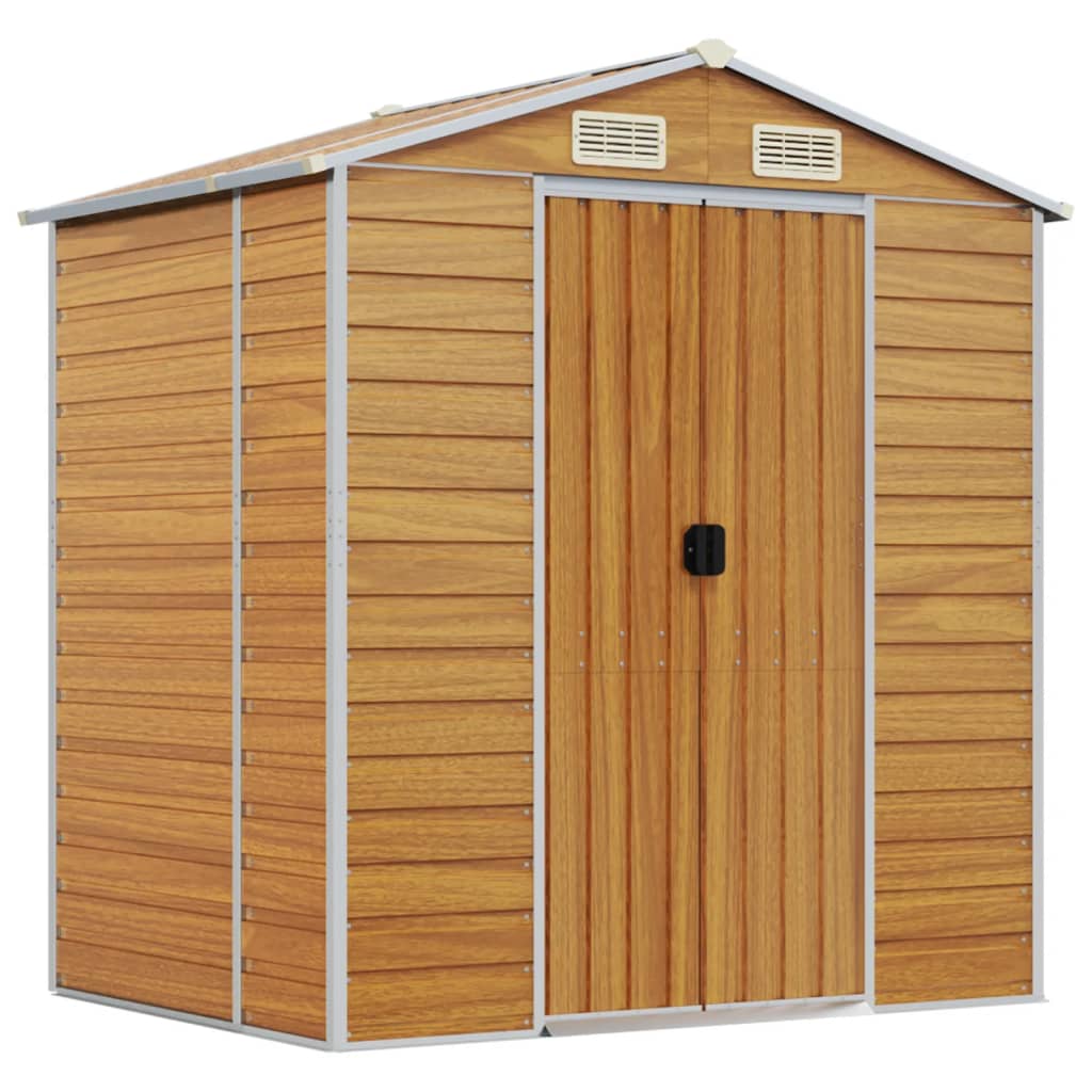 Capanno Giardino Marrone Chiaro 191x130x198cm Acciaio Zincato - homemem39
