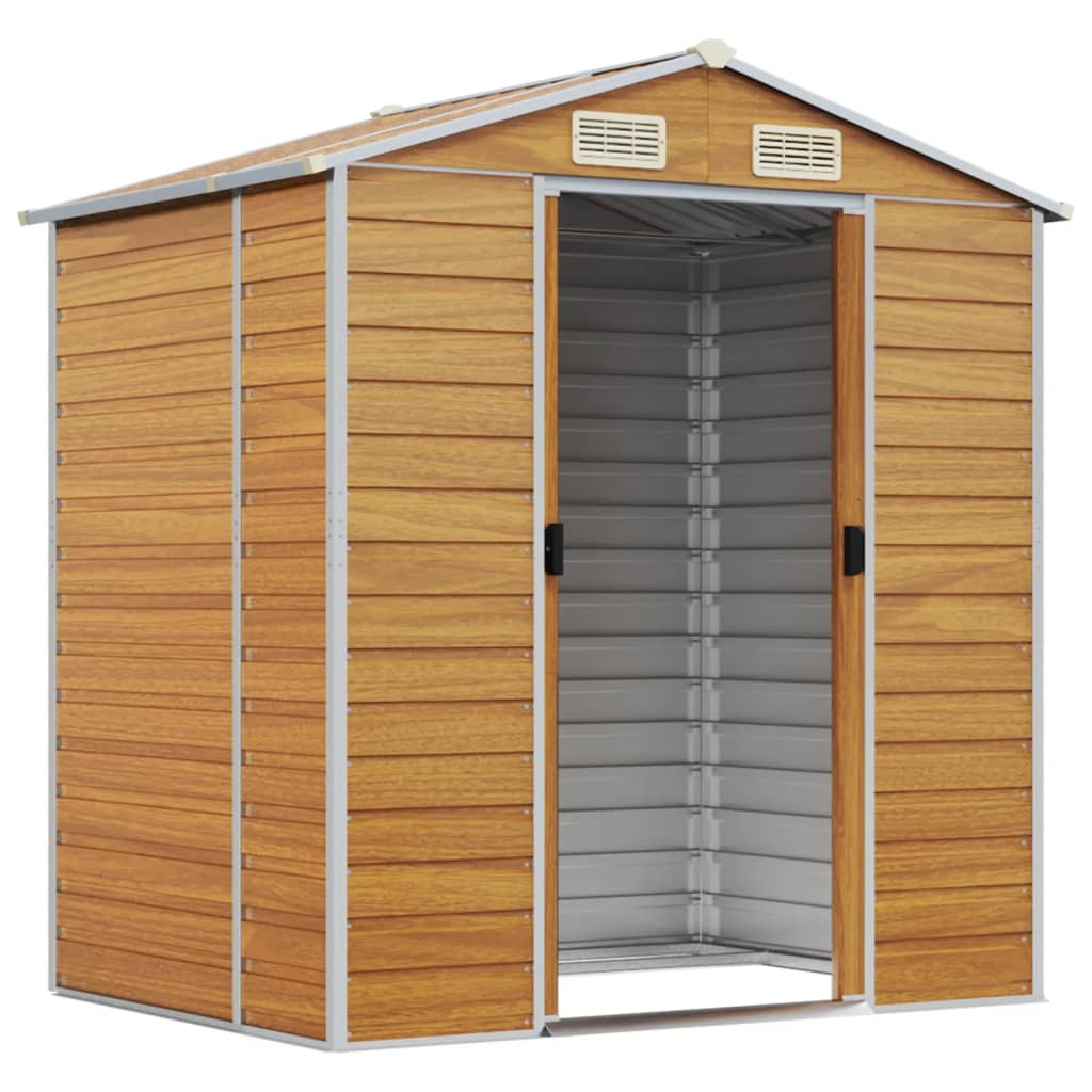 Capanno Giardino Marrone Chiaro 191x130x198cm Acciaio Zincato - homemem39