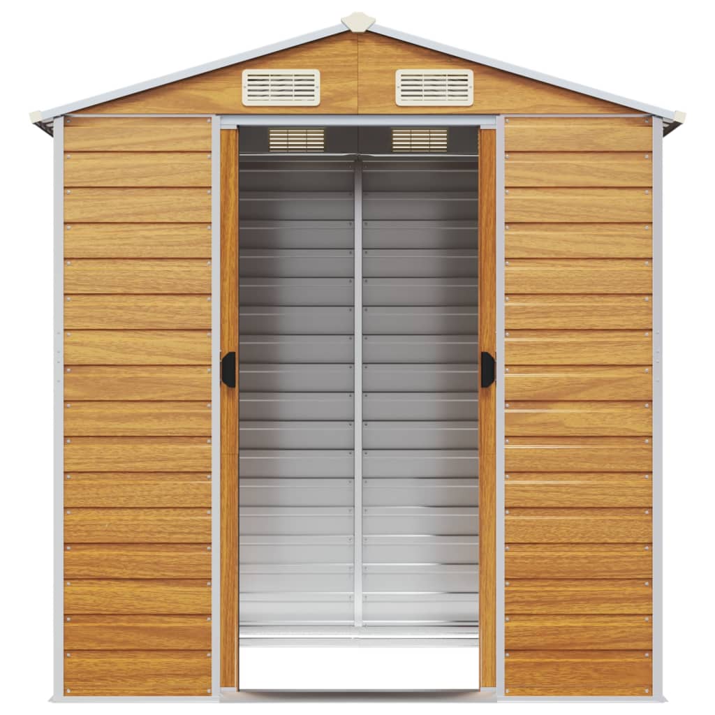 Capanno Giardino Marrone Chiaro 191x130x198cm Acciaio Zincato - homemem39