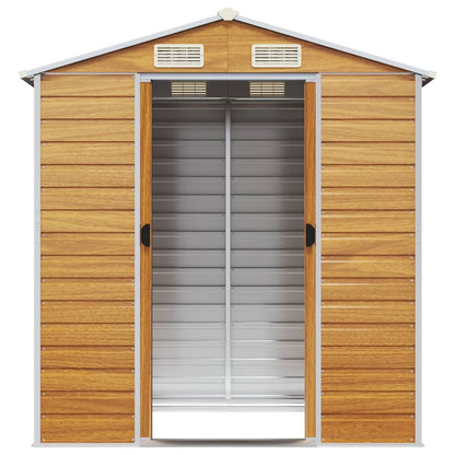 Capanno Giardino Marrone Chiaro 191x130x198cm Acciaio Zincato - homemem39