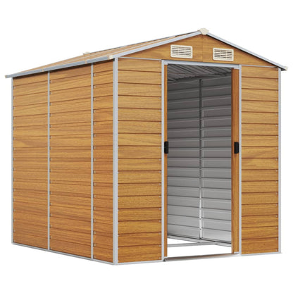 Casetta da giardino marrone chiaro 191x215x198 cm in acciaio zincato | homemem39