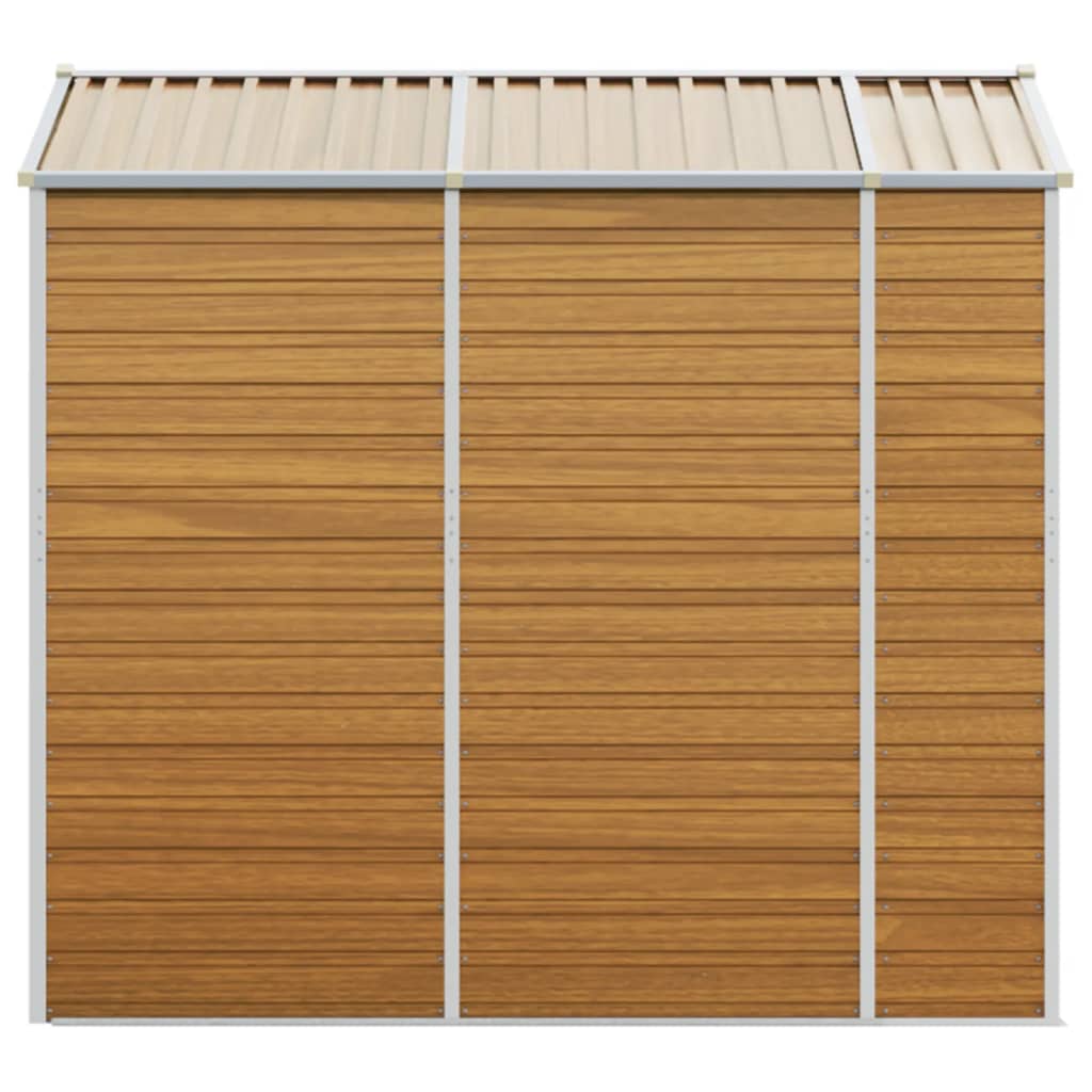 Casetta da giardino marrone chiaro 191x215x198 cm in acciaio zincato | homemem39