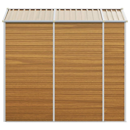 Casetta da giardino marrone chiaro 191x215x198 cm in acciaio zincato | homemem39
