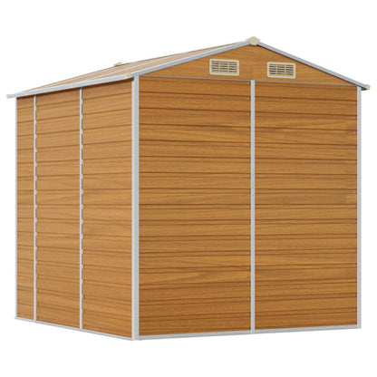 Casetta da giardino marrone chiaro 191x215x198 cm in acciaio zincato | homemem39