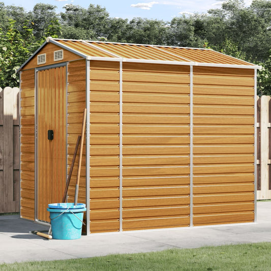 Capanno Giardino Marrone Chiaro 191x215x198cm Acciaio Zincato - homemem39