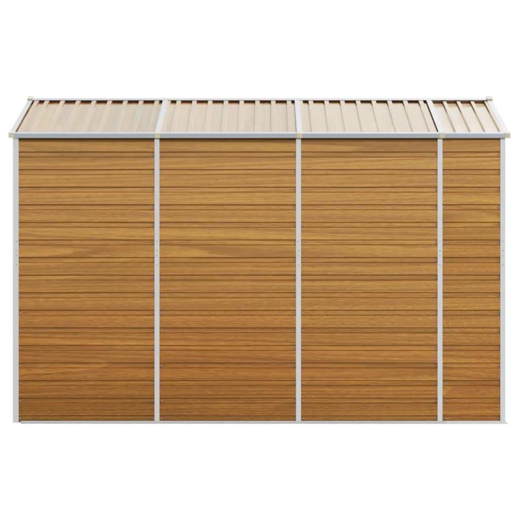 Casetta da giardino marrone chiaro 191x300x198 cm in acciaio zincato | homemem39