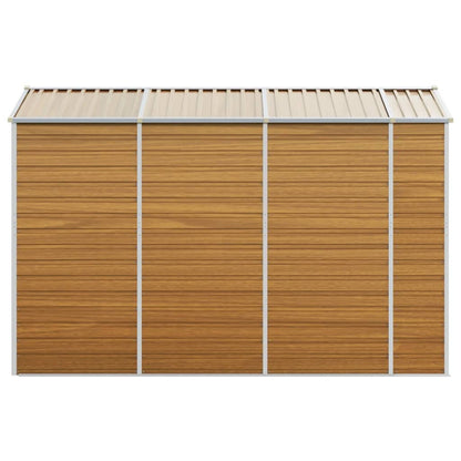 Casetta da giardino marrone chiaro 191x300x198 cm in acciaio zincato | homemem39
