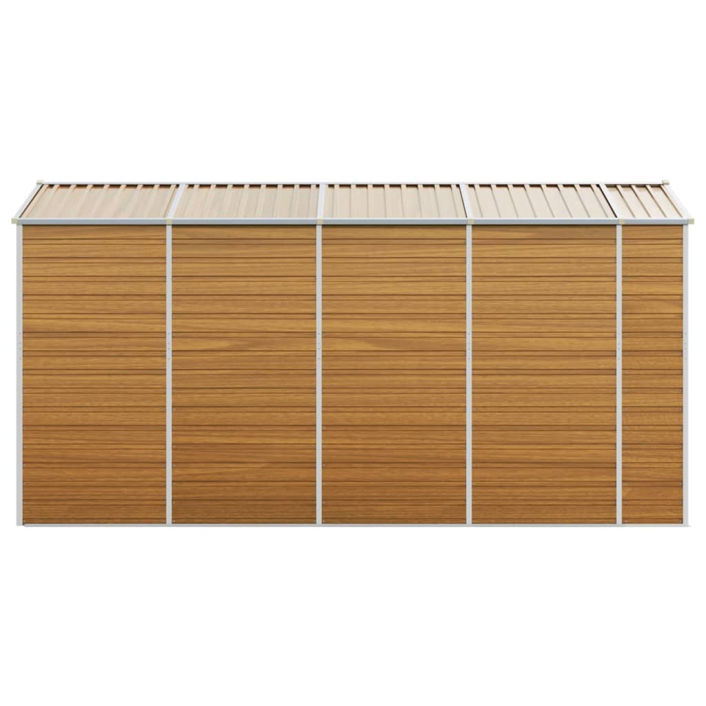 Capanno Giardino Marrone Chiaro 191x385x198cm Acciaio Zincato - homemem39