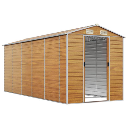 Capanno Giardino Marrone Chiaro 191x470x198cm Acciaio Zincato - homemem39