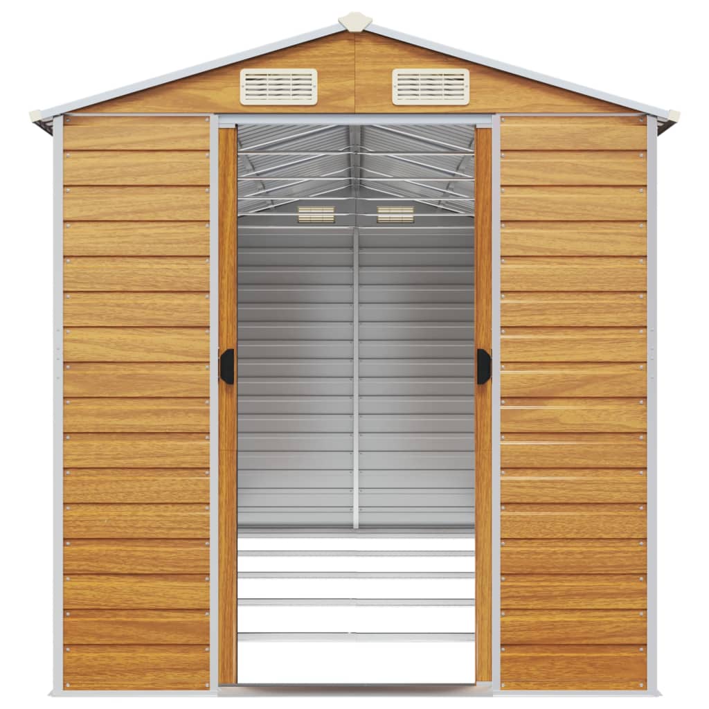 Capanno Giardino Marrone Chiaro 191x470x198cm Acciaio Zincato - homemem39