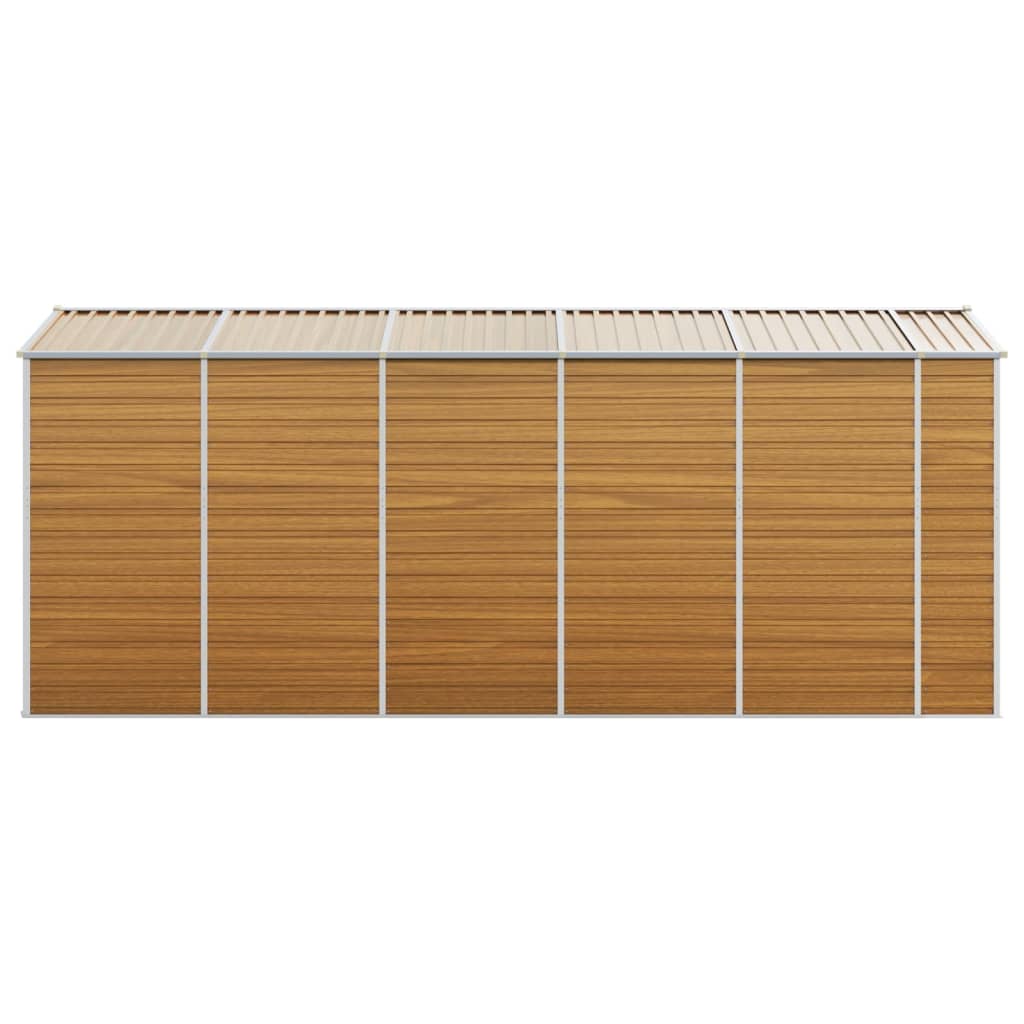 Capanno Giardino Marrone Chiaro 191x470x198cm Acciaio Zincato - homemem39