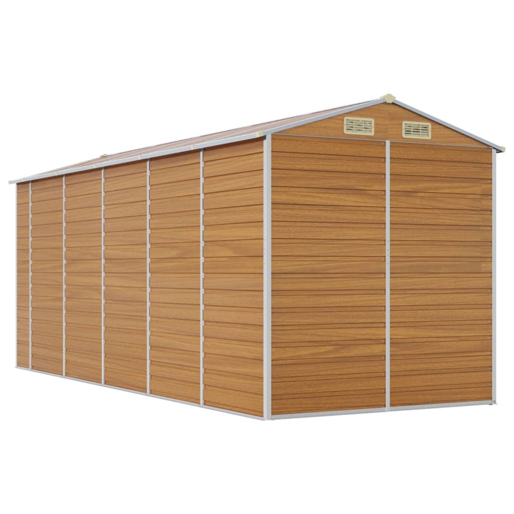 Capanno Giardino Marrone Chiaro 191x470x198cm Acciaio Zincato - homemem39