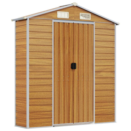 Capanno Giardino Marrone Chiaro 191x470x198cm Acciaio Zincato | homemem39