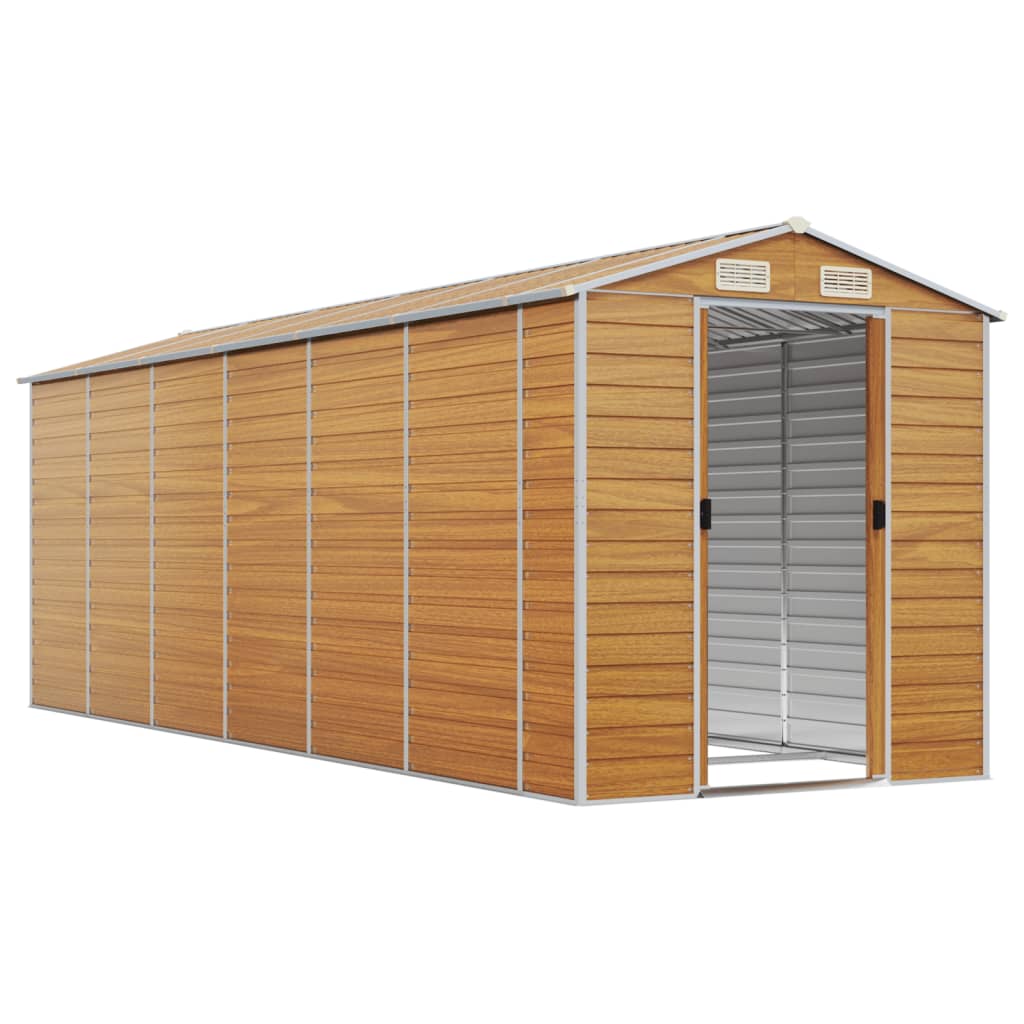 Capanno Giardino Marrone Chiaro 191x555x198cm Acciaio Zincato - homemem39