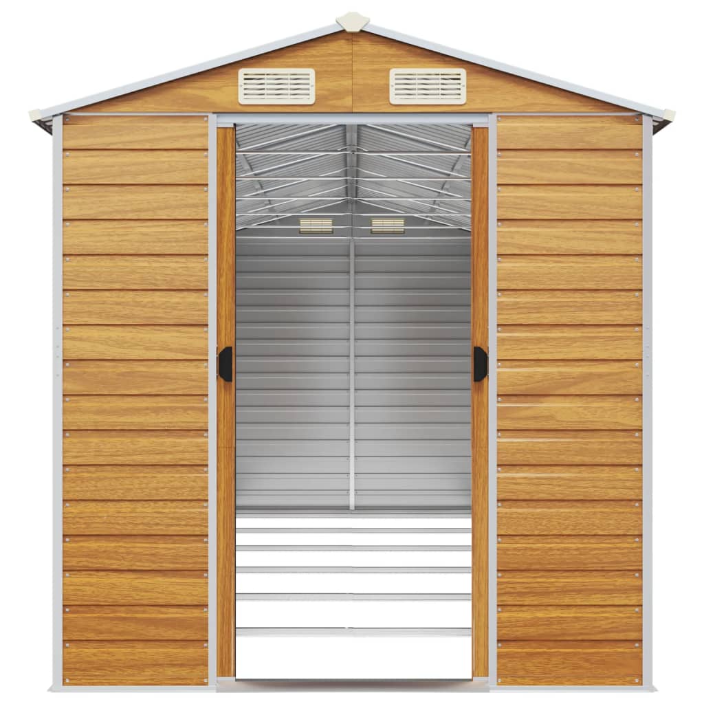 Capanno Giardino Marrone Chiaro 191x555x198cm Acciaio Zincato - homemem39