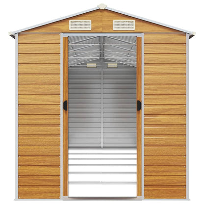 Capanno Giardino Marrone Chiaro 191x555x198cm Acciaio Zincato - homemem39