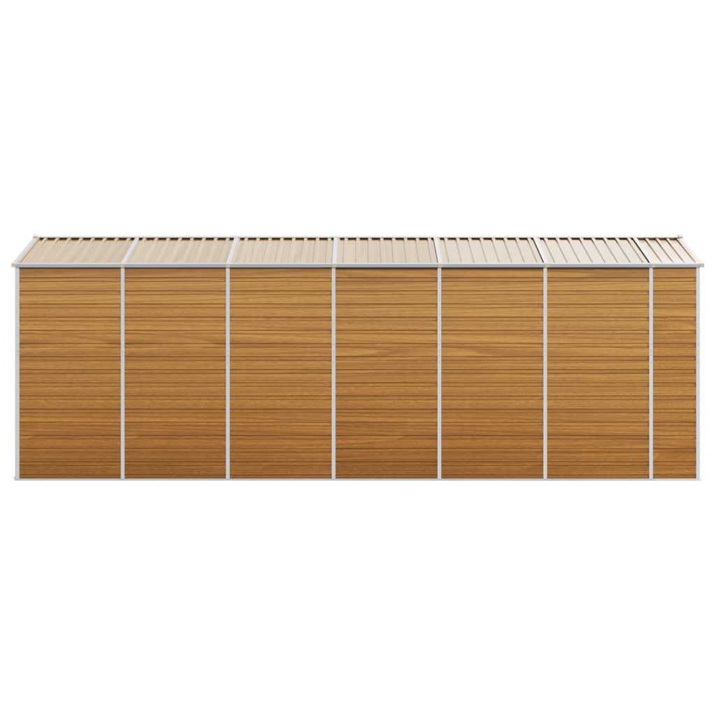 Capanno Giardino Marrone Chiaro 191x555x198cm Acciaio Zincato - homemem39