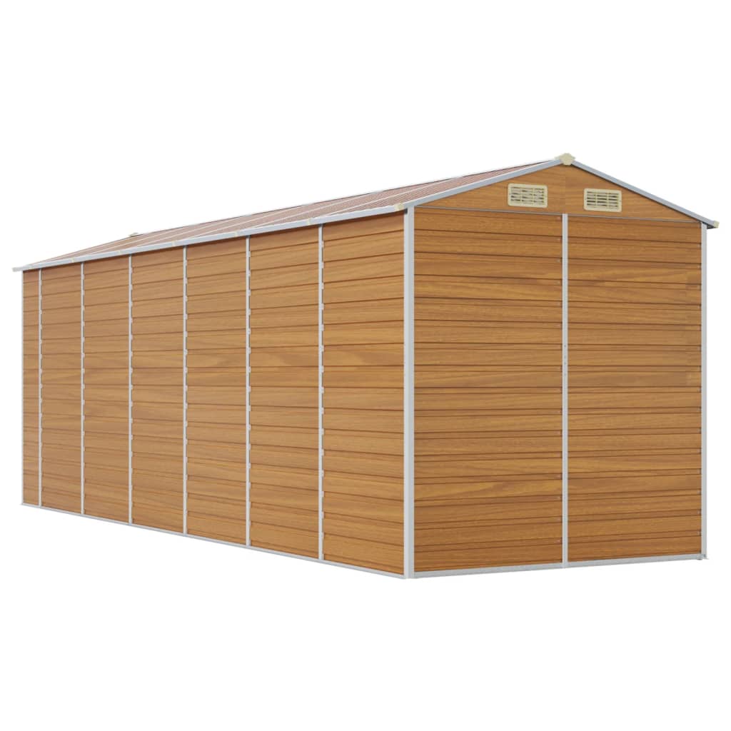Capanno Giardino Marrone Chiaro 191x555x198cm Acciaio Zincato - homemem39
