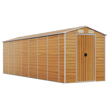 Capanno Giardino Marrone Chiaro 191x640x198cm Acciaio Zincato - homemem39