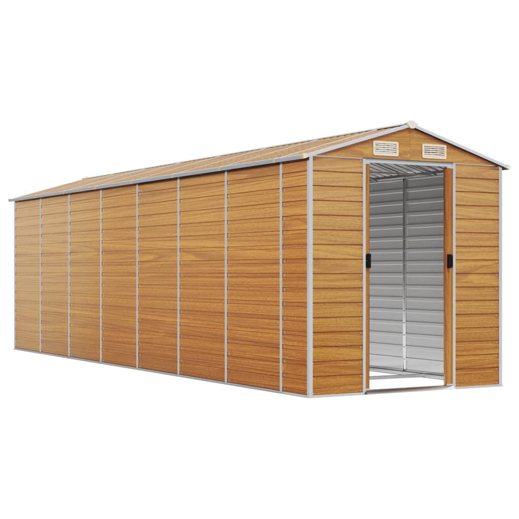 Capanno Giardino Marrone Chiaro 191x640x198cm Acciaio Zincato | homemem39