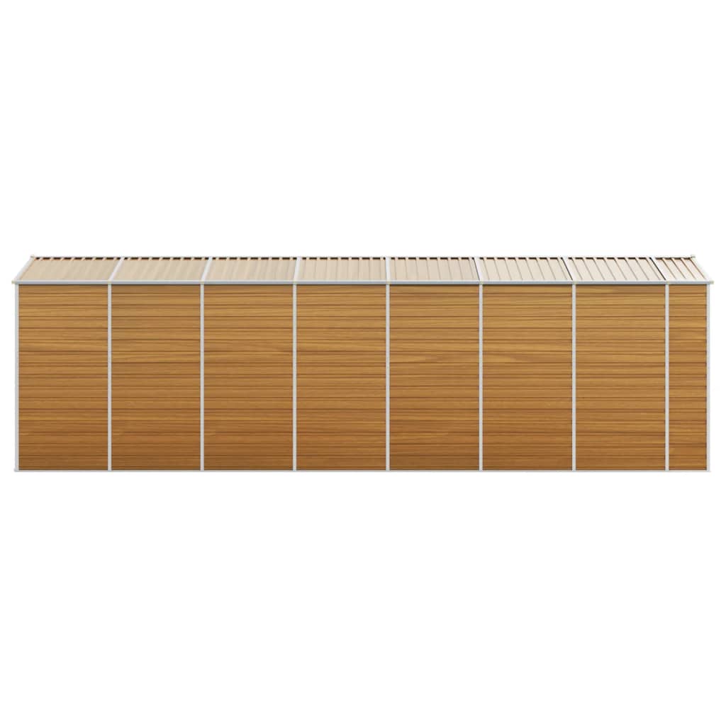 Capanno Giardino Marrone Chiaro 191x640x198cm Acciaio Zincato - homemem39