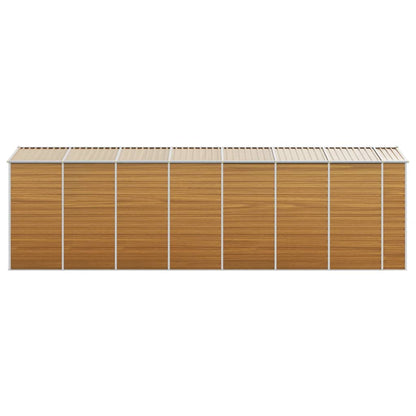 Capanno Giardino Marrone Chiaro 191x640x198cm Acciaio Zincato - homemem39