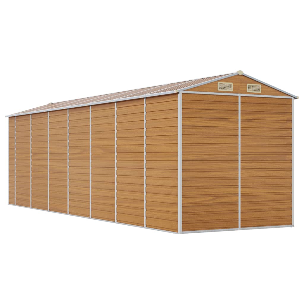 Capanno Giardino Marrone Chiaro 191x640x198cm Acciaio Zincato - homemem39