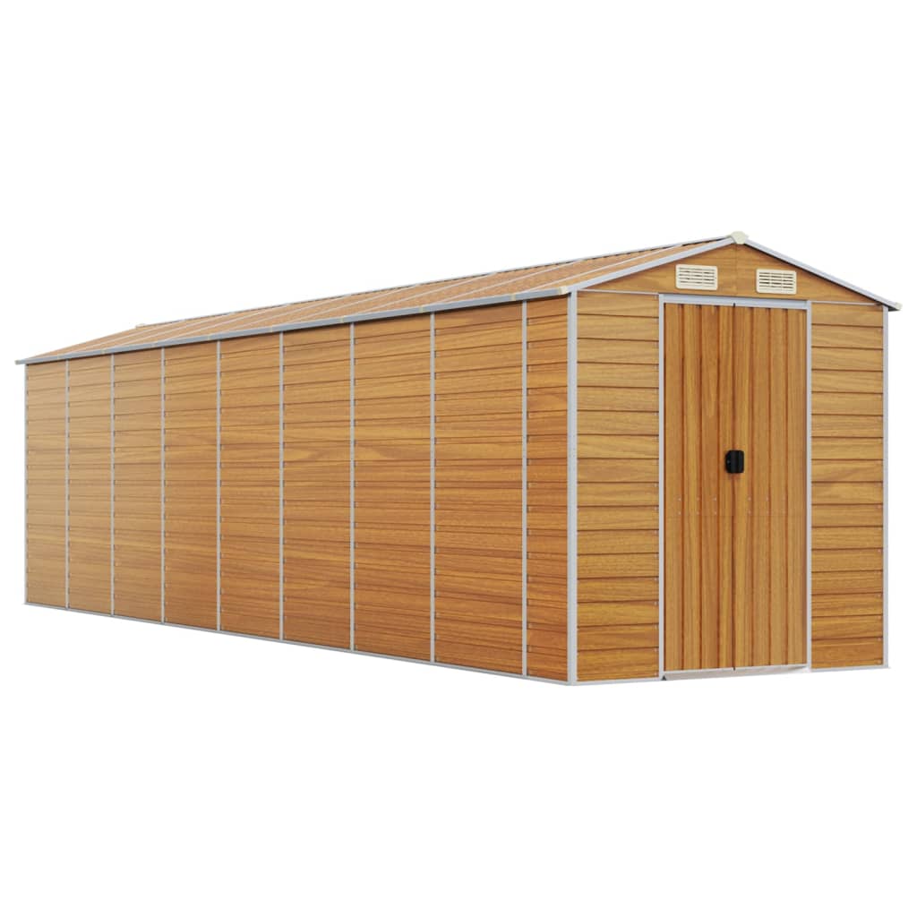 Capanno Giardino Marrone Chiaro 191x725x198cm Acciaio Zincato - homemem39