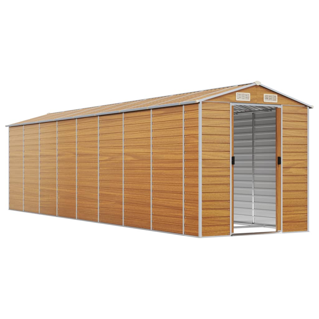 Capanno Giardino Marrone Chiaro 191x725x198cm Acciaio Zincato - homemem39