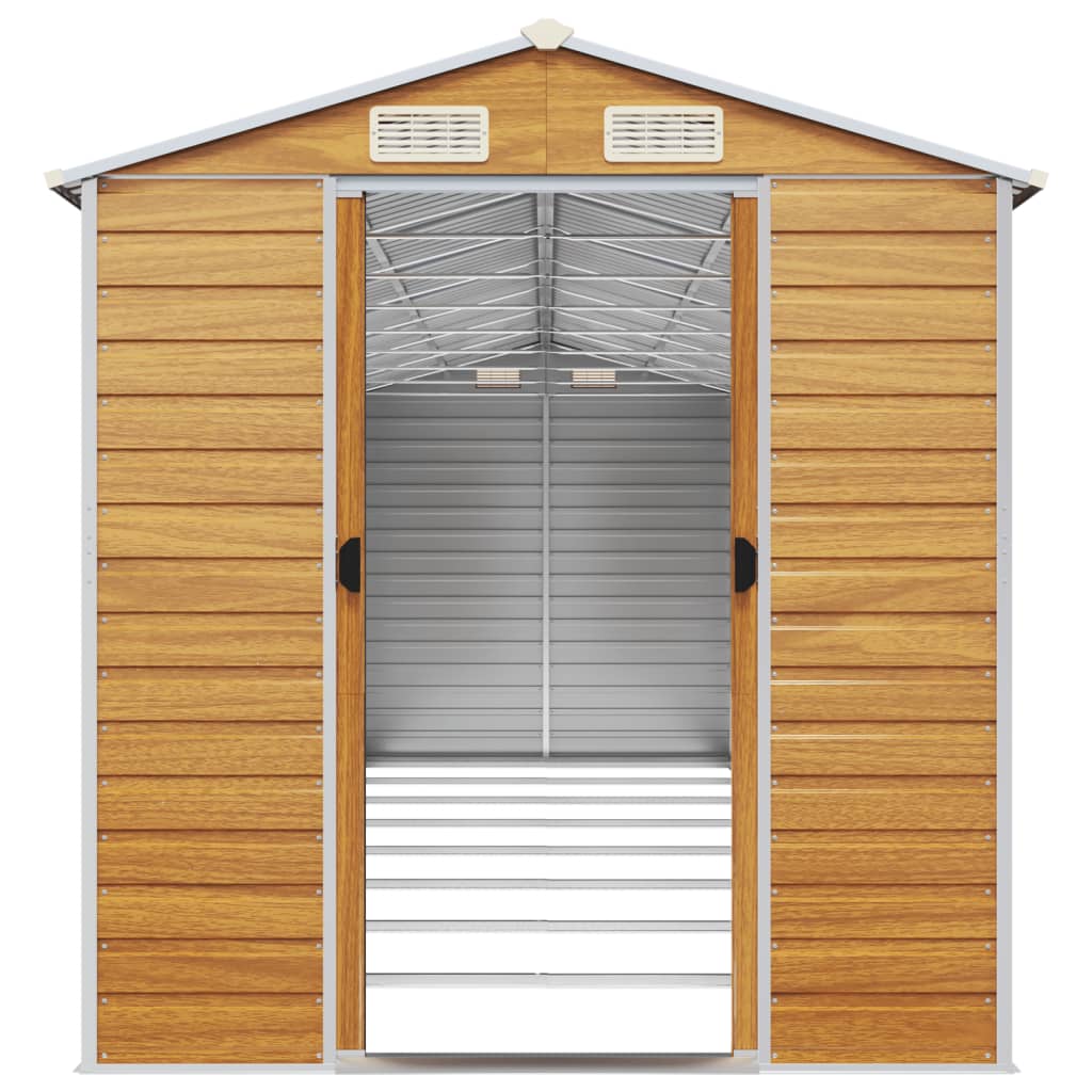 Capanno Giardino Marrone Chiaro 191x725x198cm Acciaio Zincato - homemem39