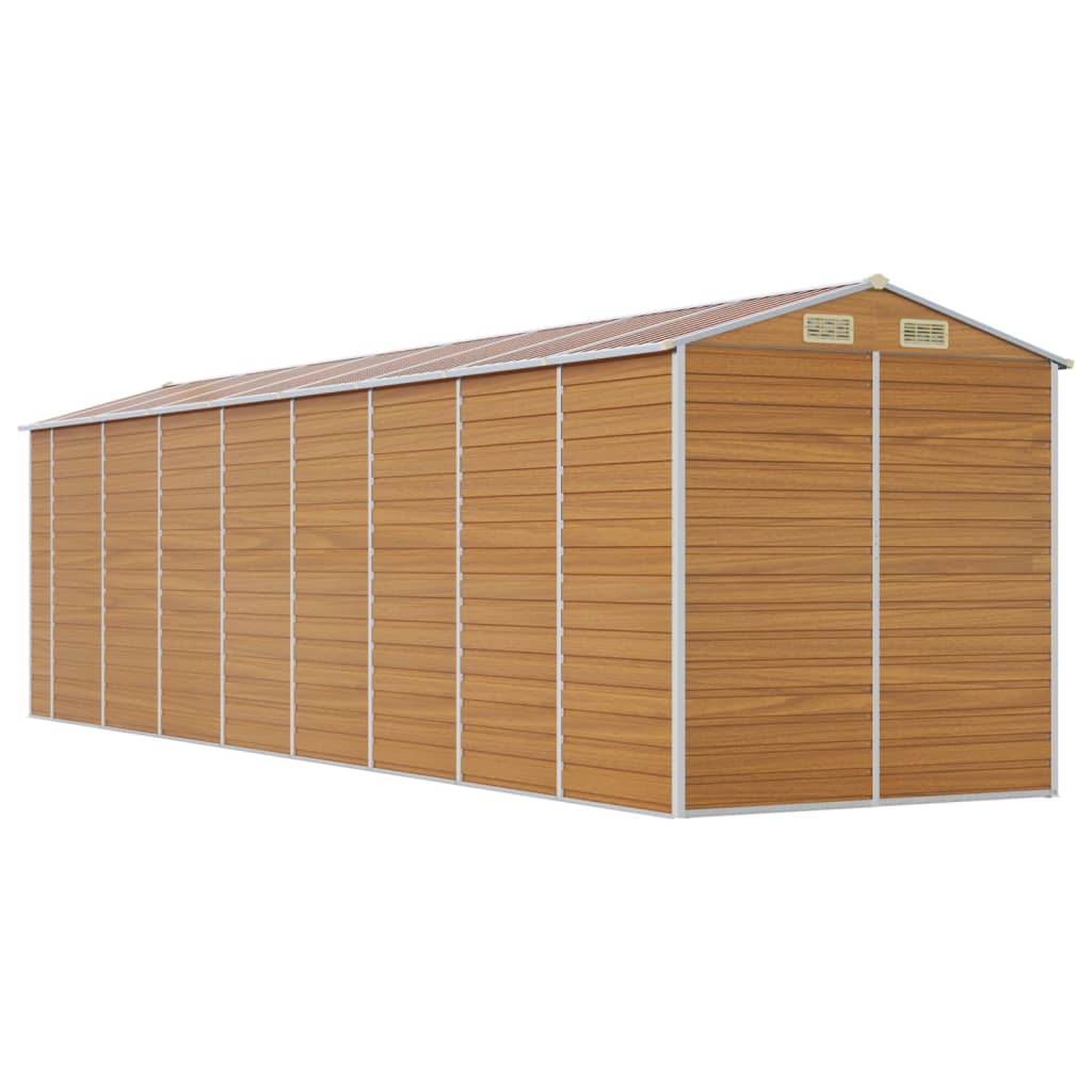 Capanno Giardino Marrone Chiaro 191x725x198cm Acciaio Zincato - homemem39