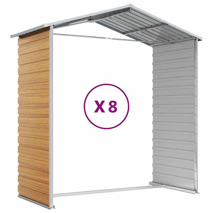 Capanno Giardino Marrone Chiaro 191x725x198cm Acciaio Zincato | homemem39