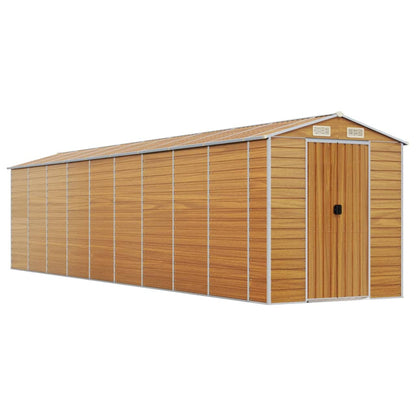 Capanno Giardino Marrone Chiaro 191x810x198cm Acciaio Zincato - homemem39