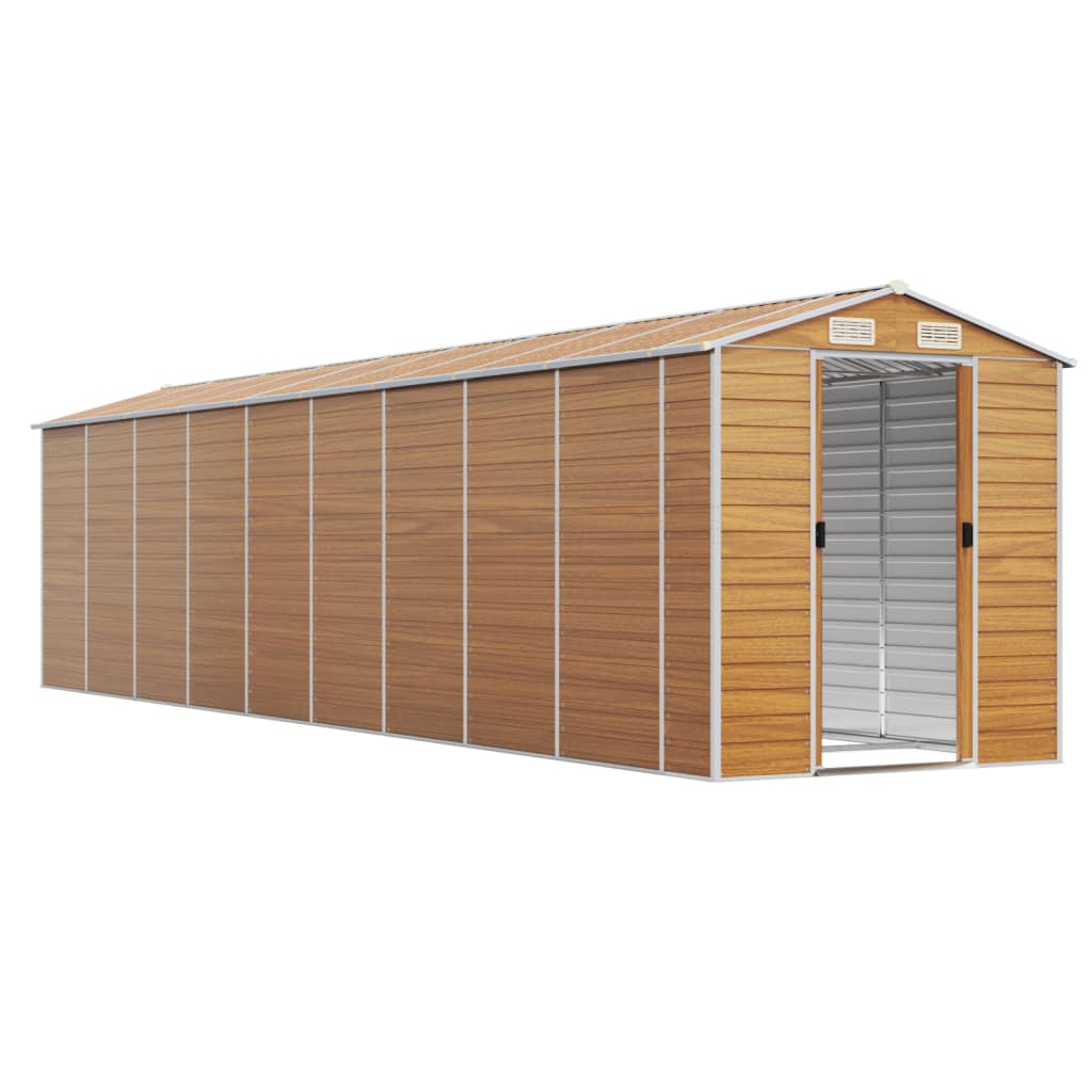 Capanno Giardino Marrone Chiaro 191x810x198cm Acciaio Zincato - homemem39