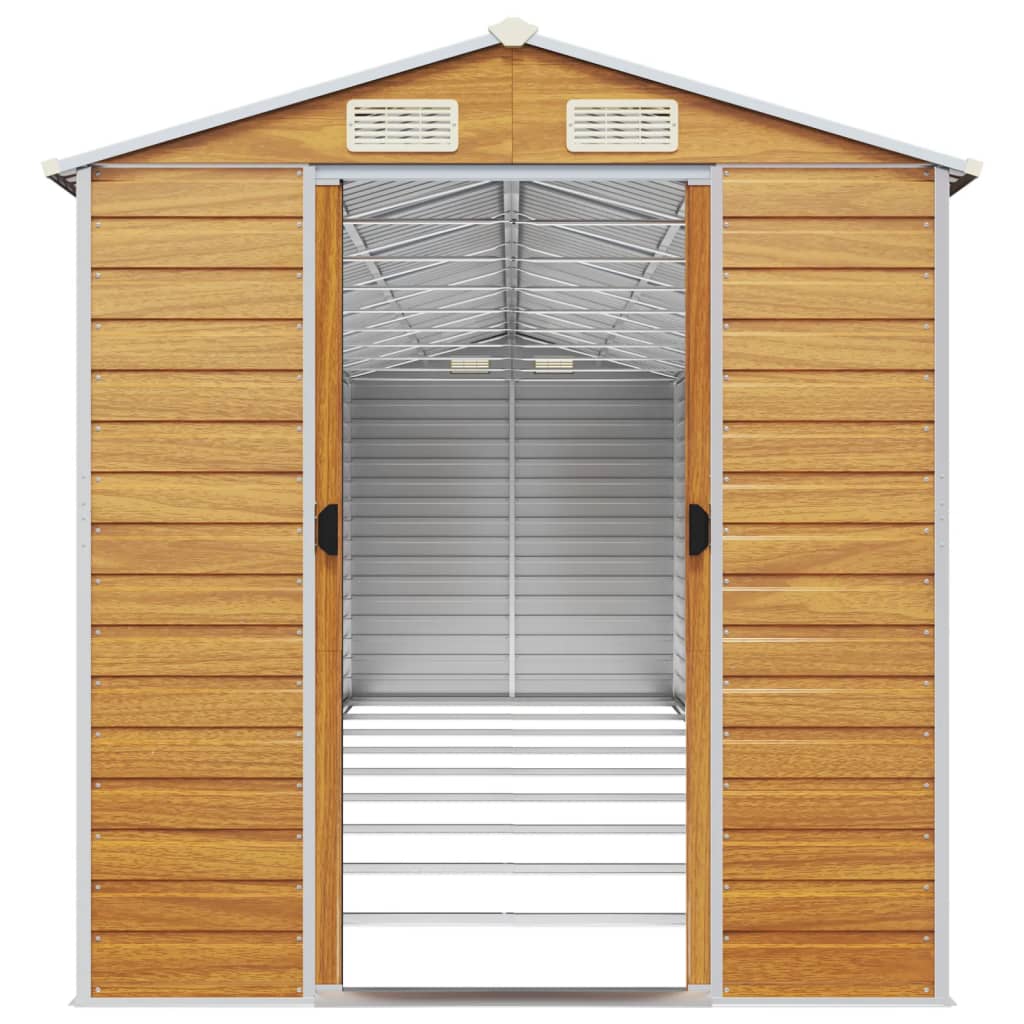 Capanno Giardino Marrone Chiaro 191x810x198cm Acciaio Zincato - homemem39