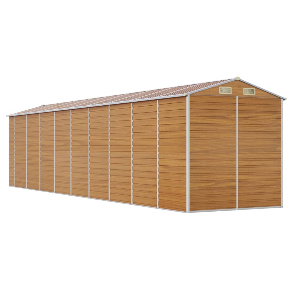 Capanno Giardino Marrone Chiaro 191x810x198cm Acciaio Zincato - homemem39