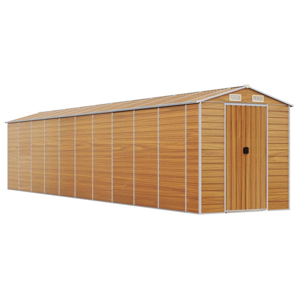 Capanno Giardino Marrone Chiaro 191x895x198cm Acciaio Zincato - homemem39